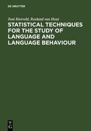 Cover von Statistical Techniques for the Study of Language and Language Behaviour