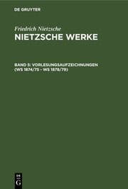 Cover von Vorlesungsaufzeichnungen (WS 1874/75 - WS 1878/79)