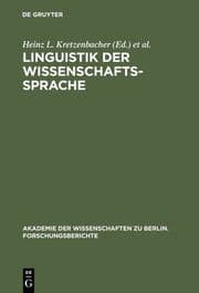 Cover von Linguistik der Wissenschaftssprache