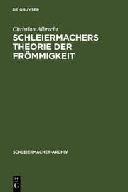 Cover von Schleiermachers Theorie der Frömmigkeit