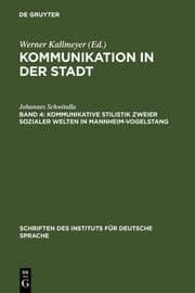 Cover von Kommunikative Stilistik zweier sozialer Welten in Mannheim-Vogelstang