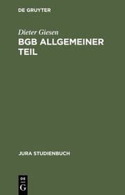 Cover von BGB Allgemeiner Teil