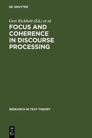 Cover von Focus and Coherence in Discourse Processing