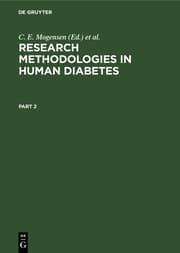 Cover von Research Methodologies in Human Diabetes. Part 2