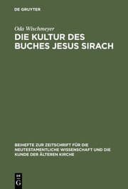 Cover von Die Kultur des Buches Jesus Sirach