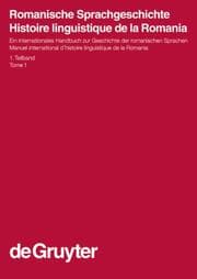 Cover von Romanische Sprachgeschichte / Histoire linguistique de la Romania. 1. Teilband