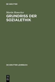 Cover von Grundriß der Sozialethik