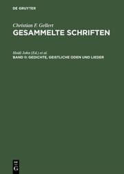 Cover von Gedichte, Geistliche Oden und Lieder
