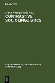 Cover von Contrastive Sociolinguistics