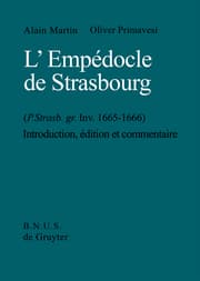 Cover von L'Empedocle de Strasbourg (P.Strasb.gr.Inv.1665-1666)