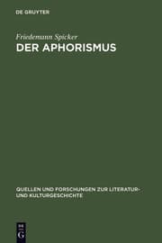 Cover von Der Aphorismus