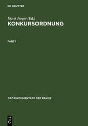 Cover von Konkursordnung