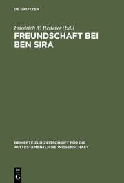 Cover von Freundschaft bei Ben Sira