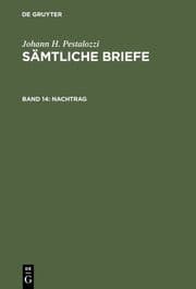 Cover von Johann Heinrich Pestalozzi: Sämtliche Briefe 14