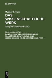 Cover von Essays zur spanischen und französischen Literatur- und Ideologiegeschichte der Moderne