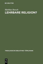 Cover von Lehrbare Religion?
