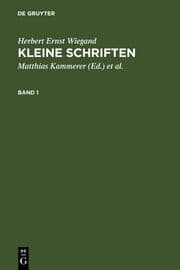 Cover von Kleine Schriften