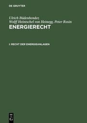 Cover von Recht der Energieanlagen
