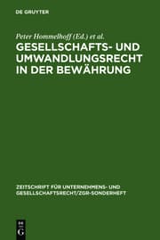 Cover von Gesellschafts- und Umwandlungsrecht in der Bewährung