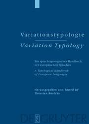 Cover von Variationstypologie / Variation Typology