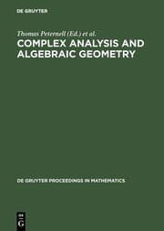 Cover von Complex Analysis and Algebraic Geometry