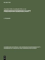 Cover von Medienwissenschaft. 2. Teilband