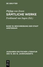 Cover von Beschreibung der Stadt Amsterdam