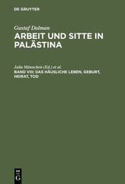 Cover von Arbeit und Sitte in Palästina
