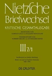 Cover von Briefe von und an Friedrich Nietzsche Januar 1880 - Dezember 1884