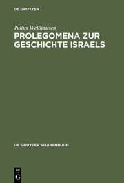 Cover von Prolegomena zur Geschichte Israels