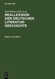 Cover von Reallexikon der deutschen Literaturgeschichte