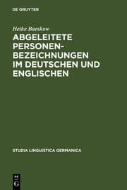 Cover von Abgeleitete Personenbezeichnungen im Deutschen und Englischen