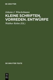 Cover von Kleine Schriften - Vorreden - Entwürfe