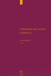 Cover von Stephani Byzantii Etnica 1