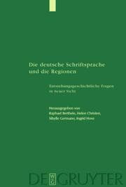 Cover von Die deutsche Schriftsprache und die Regionen