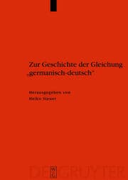 Cover von Zur Geschichte der Gleichung 'germanisch-deutsch'