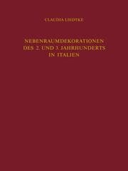 Cover von Nebenraumdekorationen des 2.und 3.Jahrhunderts in Italien