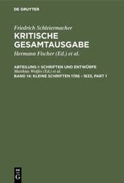 Cover von Kleine Schriften 1786 - 1833