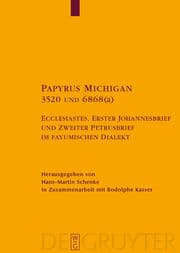 Cover von Papyrus Michigan 3520 und 6868(a)