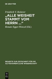 Cover von 'Alle Weisheit stammt vom Herrn...'