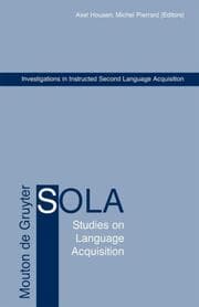 Cover von Investigations in Instructed Second Language Acquisition