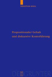 Cover von Propositionaler Gehalt und diskursive Kontoführung