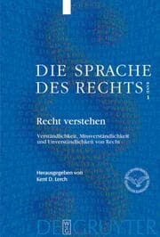 Cover von Sprache des Rechts 1