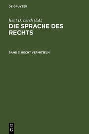 Cover von Die Sprache des Rechts 3