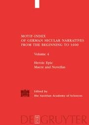 Cover von Motif Index of German Secular Narratives form the Beginning to 1400 Bd 4