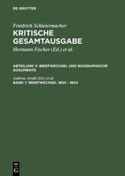 Cover von Briefwechsel 1803 - 1804