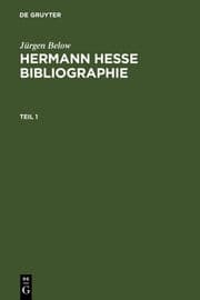 Cover von Hermann Hesse Bibliographie 1-5