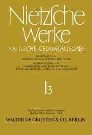 Cover von Nachgelassene Aufzeichnungen (Herbst 1862 - Sommer 1864)