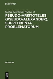 Cover von Pseudo-Aristoteles (Pseudo-Alexander), Supplementa Problematorum