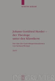 Cover von Johann Gottfried Herder - der Theologe unter den Klassikern